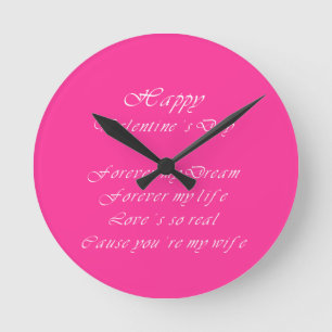 Reloj Redondo Mediano Regalos de San Valentín para mi esposa