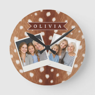 Reloj Redondo Mediano Regalos personalizados con estampado de ciervo est