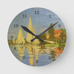 Reloj Redondo Mediano Regata en Argenteuil de Claude Monet