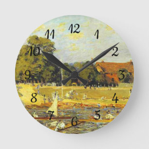 Reloj Redondo Mediano Regatta en Hampton Court Alfred Sisley Poster
