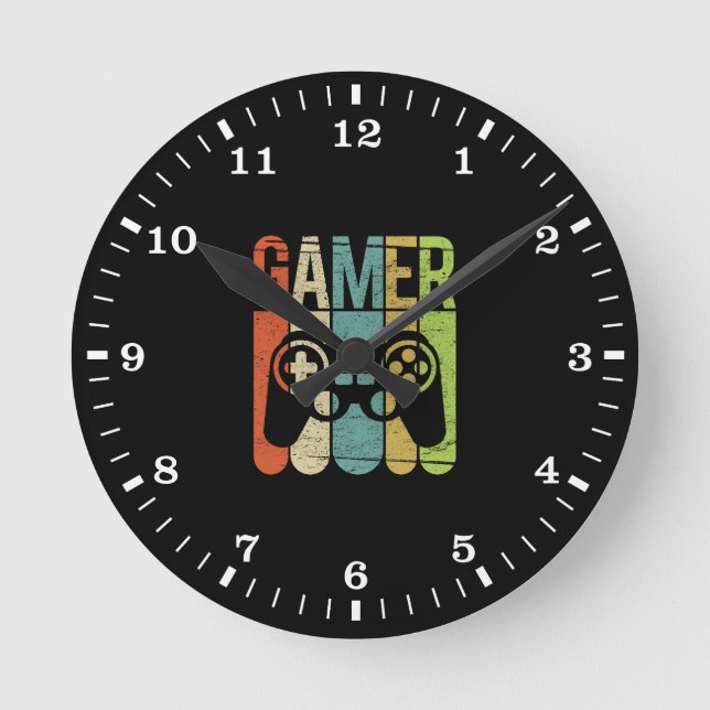 Reloj Redondo Mediano Regulador del juego del videojugador (Anverso)