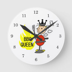 Reloj Redondo Mediano Reina de barbacoa