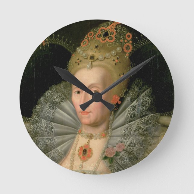 Reloj Redondo Mediano Reina Elizabeth I (retrato de la longitud del (Anverso)