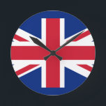 Reloj Redondo Mediano Reino Unido<br><div class="desc">Bandera del Reino Unido. Completamente adaptable.</div>