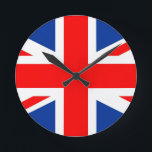 Reloj Redondo Mediano reino unido bandera del país gran bretaña uk<br><div class="desc">reino unido bandera del país gran bretaña uk</div>