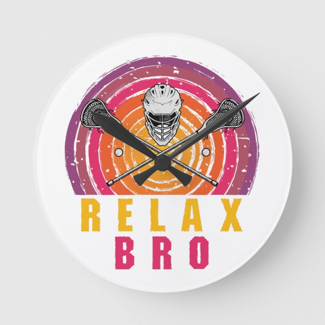 Reloj Redondo Mediano Relájate Hermano Lacrosse (Anverso)
