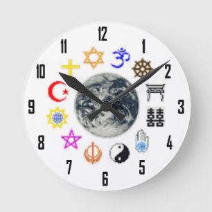 RELOJ REDONDO MEDIANO RELIGIONES DEL MUNDO