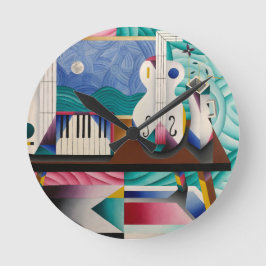 Reloj Redondo Mediano Relógio com a pintura de Teixeira Leite