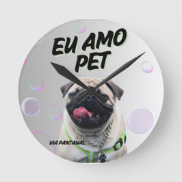 Reloj Redondo Mediano Relógio de parede acrílico redondo de 20,32 cm Pet