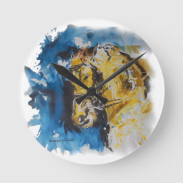 Reloj Redondo Mediano Relógio de parede Cavalo em Manchas Aguadas