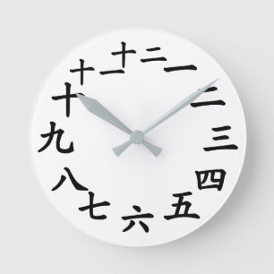 Reloj Redondo Mediano ¡Reloj con los caracteres chinos para los número