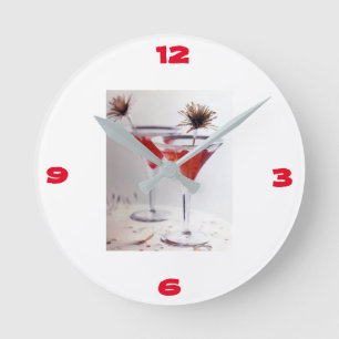 RELOJ REDONDO MEDIANO **RELOJ DE COCTEL DE NAVIDAD** REDONDO