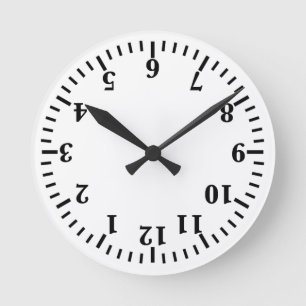 RELOJ REDONDO MEDIANO ¡RELOJ DE PARED AL REVÉS!