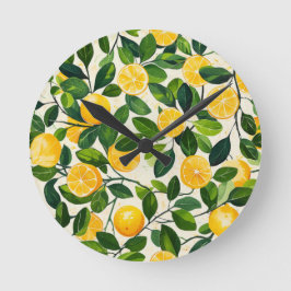 Reloj Redondo Mediano "Reloj de pulsera fresco de limón"