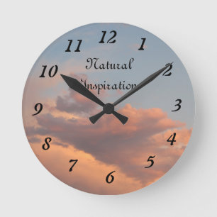 Reloj Redondo Mediano ¡Reloj natural de la inspiración de los ámbares