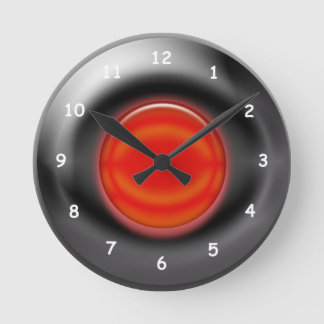 Reloj Redondo Mediano Reloj: tapón rojo y neumático