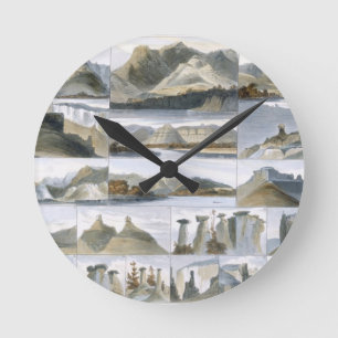 Reloj Redondo Mediano Remarkable Hills on the Upper Missouri, plate 35 f