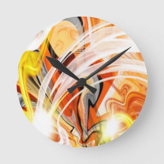Reloj Redondo Mediano Remolino Dorado Oscuro