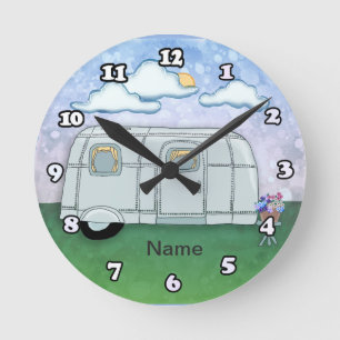 Reloj Redondo Mediano Remolque de viaje 