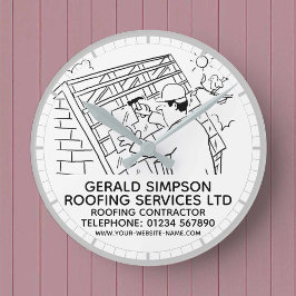 Reloj Redondo Mediano Reparación de techo de un contratista de techo