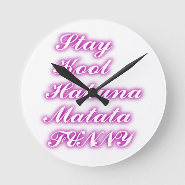 Reloj Redondo Mediano Reproducir Guay Hakuna Matata .png (Anverso)