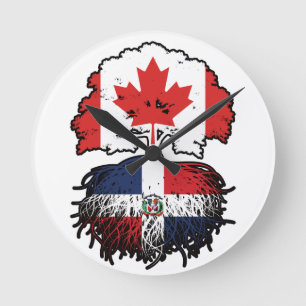 Reloj Redondo Mediano República Dominicana Canadá Árbol de Canadá