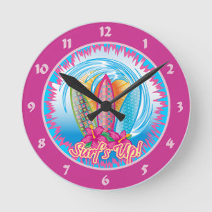 Reloj Redondo Mediano Resaca ascendente - persona que practica surf de G