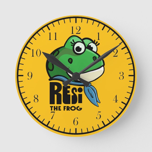 Reloj Redondo Mediano Resi the Frog (Anverso)