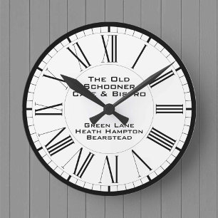 Reloj Redondo Mediano Restaurante Cafe & Bistro Temático