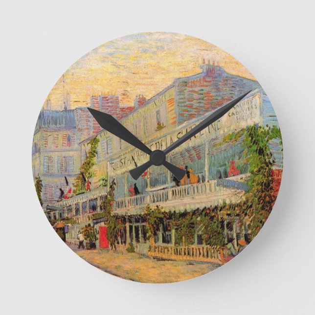 Reloj Redondo Mediano Restaurante Sirene, Asnières de Vincent van Gogh (Anverso)