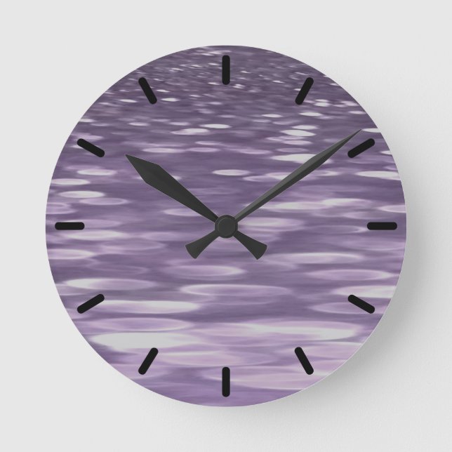 Reloj Redondo Mediano Resumen #1: Brillo ultravioleta (Anverso)