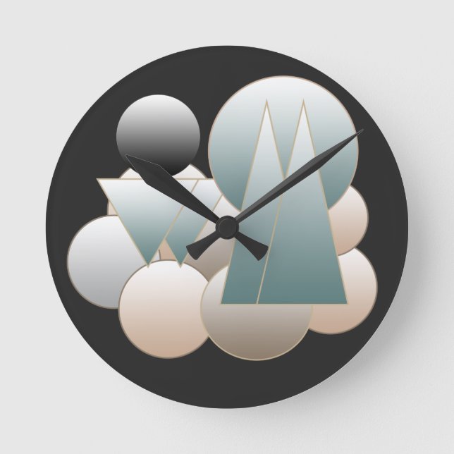 Reloj Redondo Mediano Resumen de arte espacial sistema de planeta futuri (Anverso)