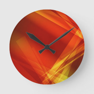 Reloj Redondo Mediano Resumen de fondo ROJO AMARILLO VERDE DIGITAL RANDO