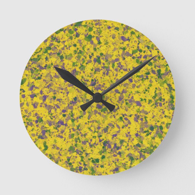 Reloj Redondo Mediano Resumen del petróleo del Mardi Gras (Anverso)