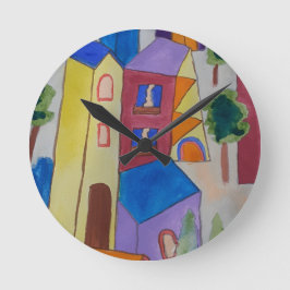 Reloj Redondo Mediano Resumen del pueblo de verano