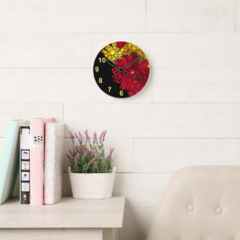 Reloj Redondo Mediano Resumen Geométrico Contemporáneo Cinco Número Amar