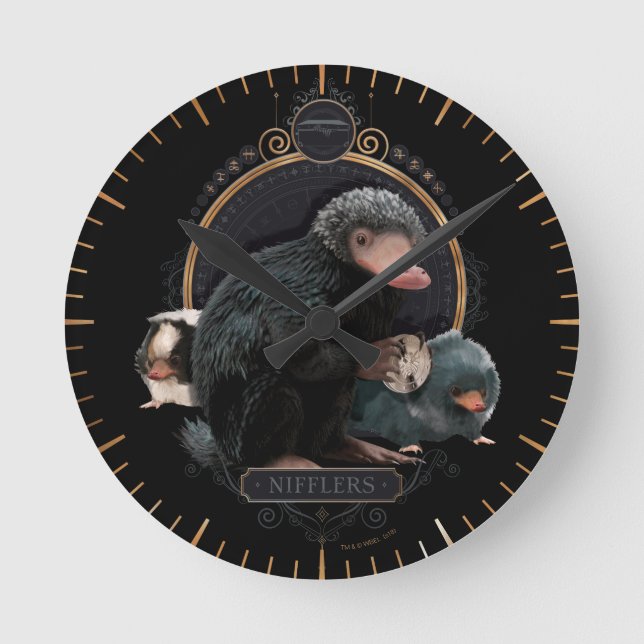 Reloj Redondo Mediano Retrato Art Nouveau de NIFFLER™s (Anverso)