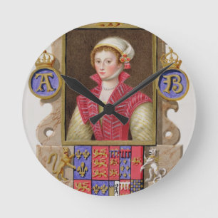 Reloj Redondo Mediano Retrato de 1507-36) 2das reinas de Ana Bolena (de
