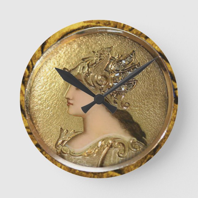 RELOJ REDONDO MEDIANO RETRATO DE ATHENA CON EL CASCO DE ORO Y GRYPHONS (Anverso)