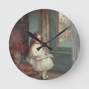 Reloj Redondo Mediano Retrato de Clara Hughes, 1902 (aceite sobre lienzo