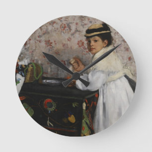 Reloj Redondo Mediano Retrato de Edgar Degas el de Mlle Hortense