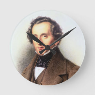 Reloj Redondo Mediano Retrato de Felix Mendelssohn (1809-47) (litho)