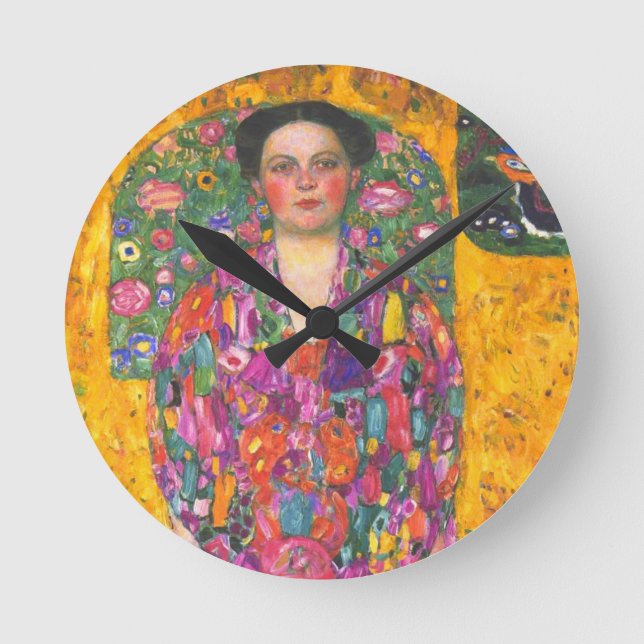 Reloj Redondo Mediano Retrato de Klimt de Eugenia Primavesi (Anverso)