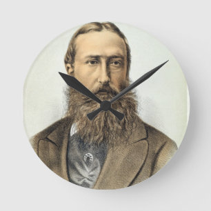 Reloj Redondo Mediano Retrato de Leopold II (1835-1909), rey de Belgiu