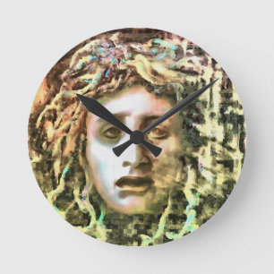 Reloj Redondo Mediano Retrato de Medusa de un Gorgón