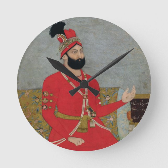 Reloj Redondo Mediano Retrato de Nadir Shah Afshar de Persia (1688-1747) (Anverso)