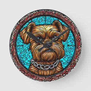 Reloj Redondo Mediano Retrato de perro lindo