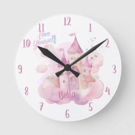 Reloj Redondo Mediano Retrato de personalizable de amor propio