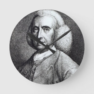 Reloj Redondo Mediano Retrato de Peter Collinson (1694-1768) (grabado