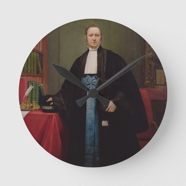 Reloj Redondo Mediano Retrato de un abogado en su biblioteca, 1852 (Anverso)